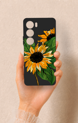 Vivo Y19s Uyumlu Ay Çiçeği Desenli Silikon Kılıf
