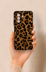 Huawei Nova Y70 Uyumlu Koyu Leopar Deri Desenli Silikon Kılıf