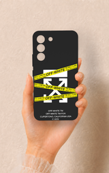 Samsung S22 Uyumlu Off White Desenli Silikon Kılıf