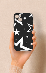 iPhone 14 Plus/15 Plus Uyumlu Siyah Mega Star Desenli Silikon Kılıf
