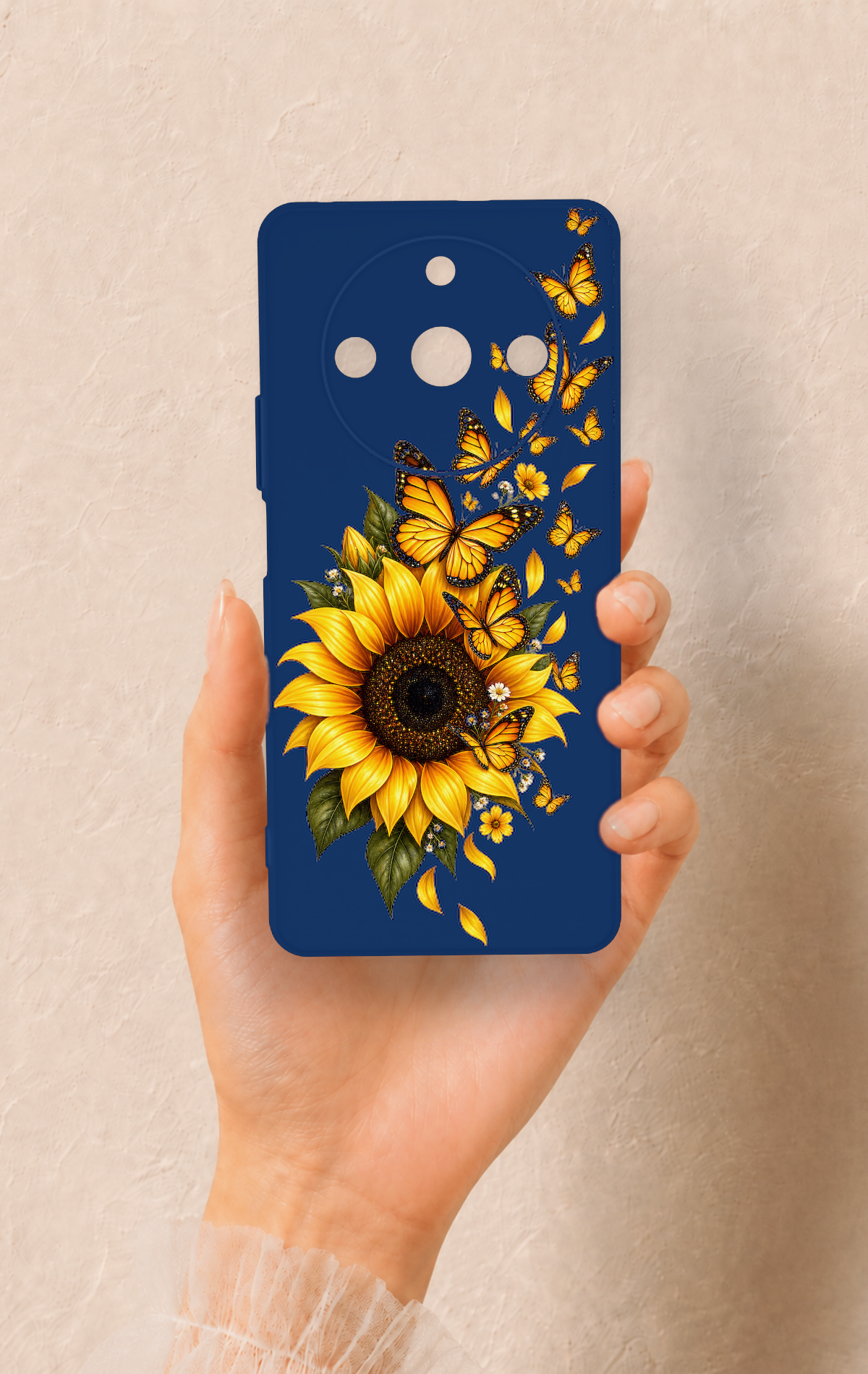 Realme 11 Pro Uyumlu Ayçiçeği Desenli Silikon Kılıf