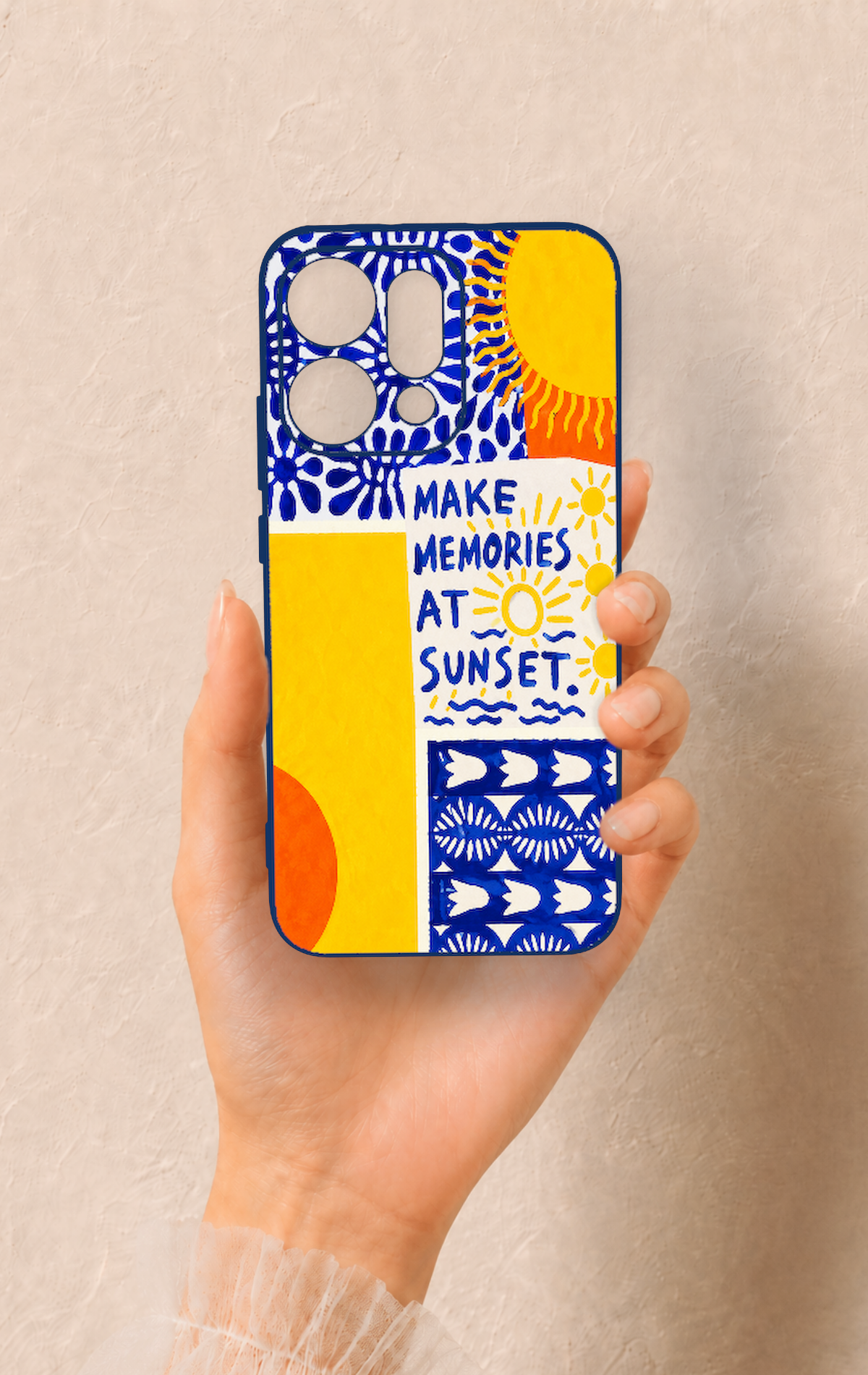 Oppo Reno 14 Uyumlu Sunset Desenli Silikon Kılıf