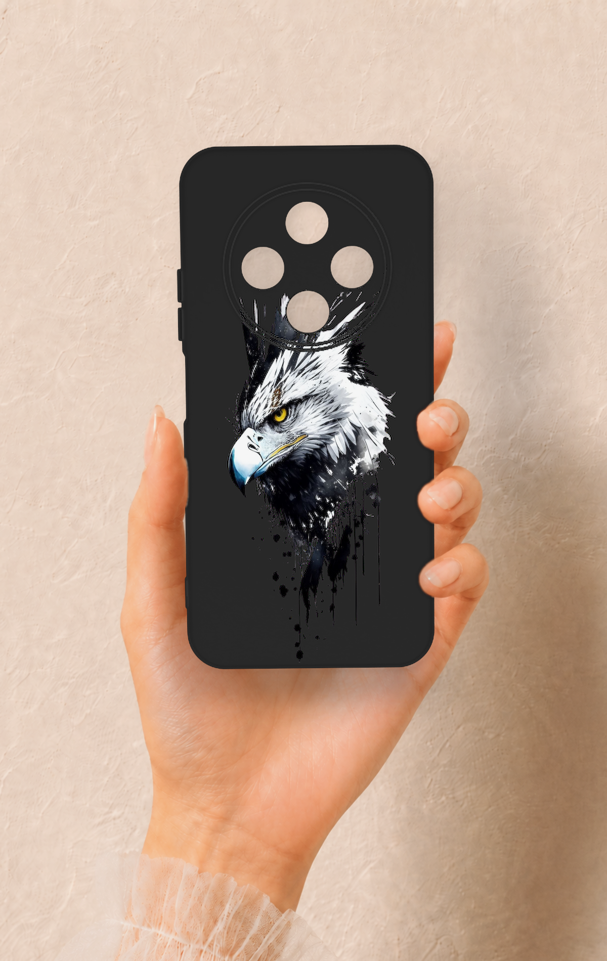 Tecno Spark 30C Uyumlu Bald Eagle Desenli Silikon Kılıf