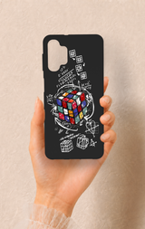 Samsung A32 Uyumlu Rubik Küb Desenli Silikon Kılıf