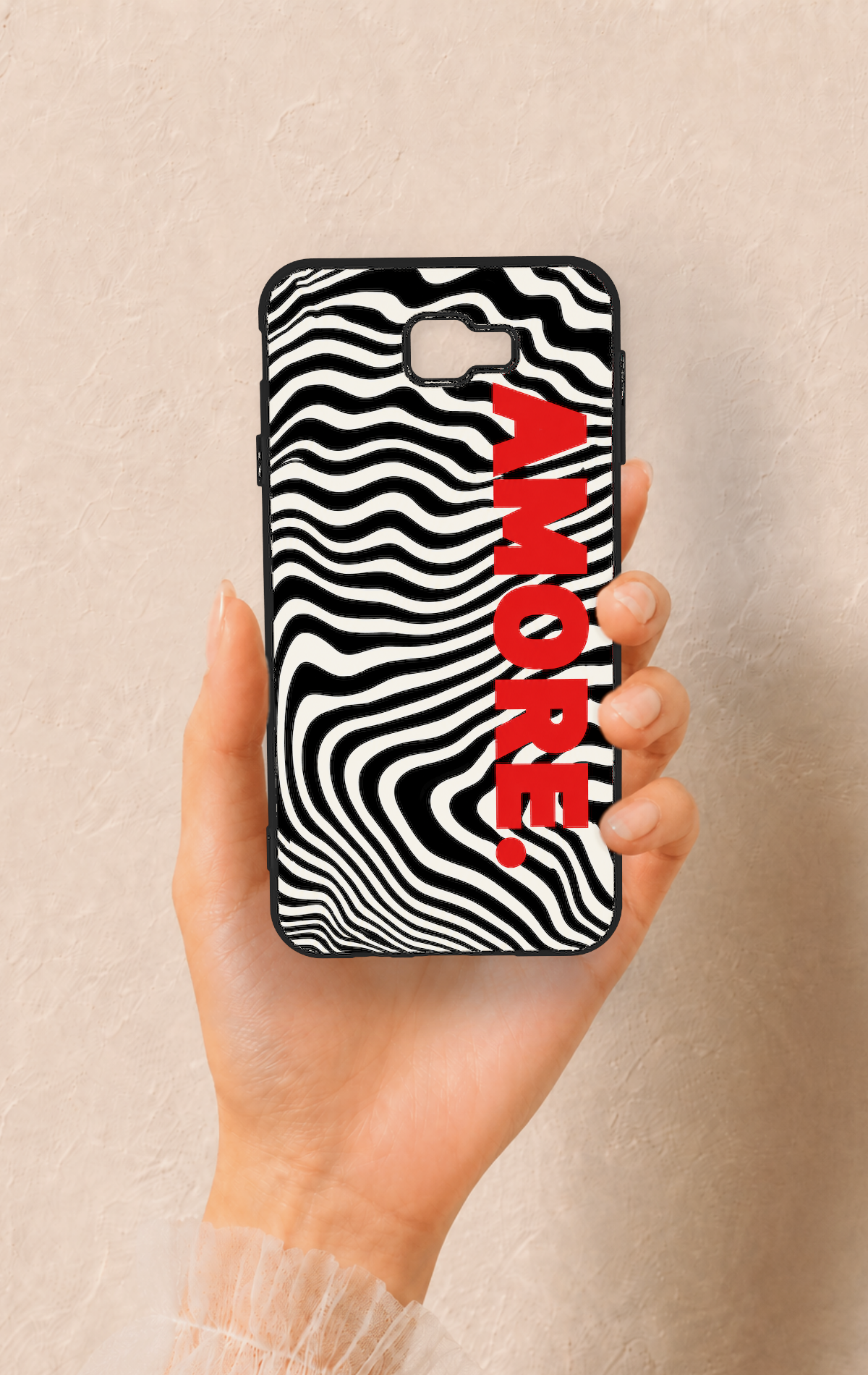 Samsung J7 Prime Uyumlu Zebra Amore Desenli Silikon Kılıf