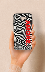 Samsung J7 Prime Uyumlu Zebra Amore Desenli Silikon Kılıf