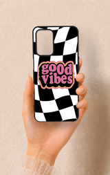 Oppo A54 Uyumlu Black Good Vibes Desenli Silikon Kılıf
