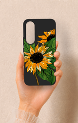 Vivo V70 FE 5G Uyumlu Ay Çiçeği Desenli Silikon Kılıf