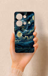 Redmi Note 13 Pro 4G Uyumlu Yıldızlı Gece Desenli Silikon Kılıf