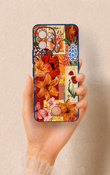 Reeder S19 Max Pro Uyumlu Turuncu Zambak Desenli Silikon Kılıf