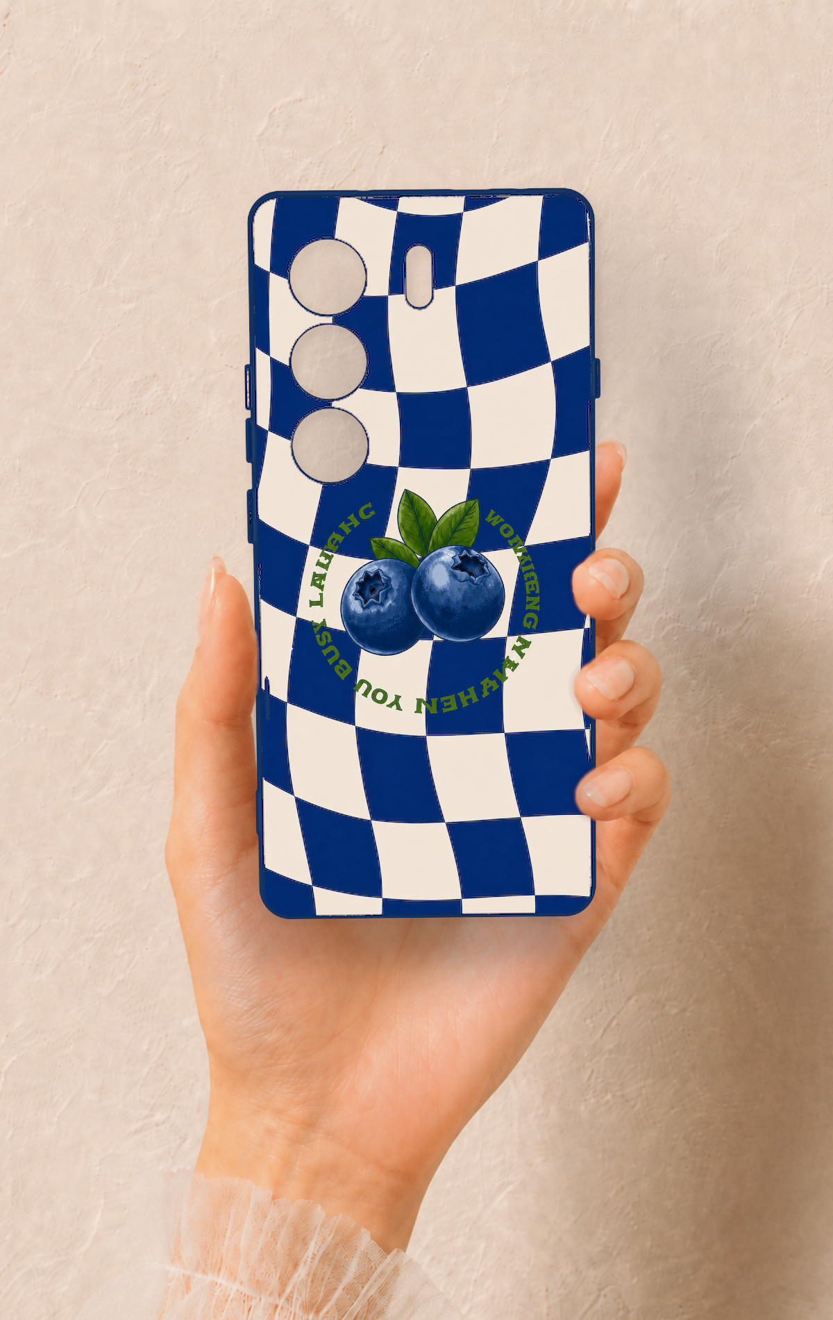 Tecno Camon 40 4G Uyumlu Yaban Mersini Desenli Silikon Kılıf
