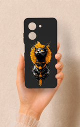 Redmi A5 Uyumlu Mısırlı Kedi Tanrısı Desenli Silikon Kılıf