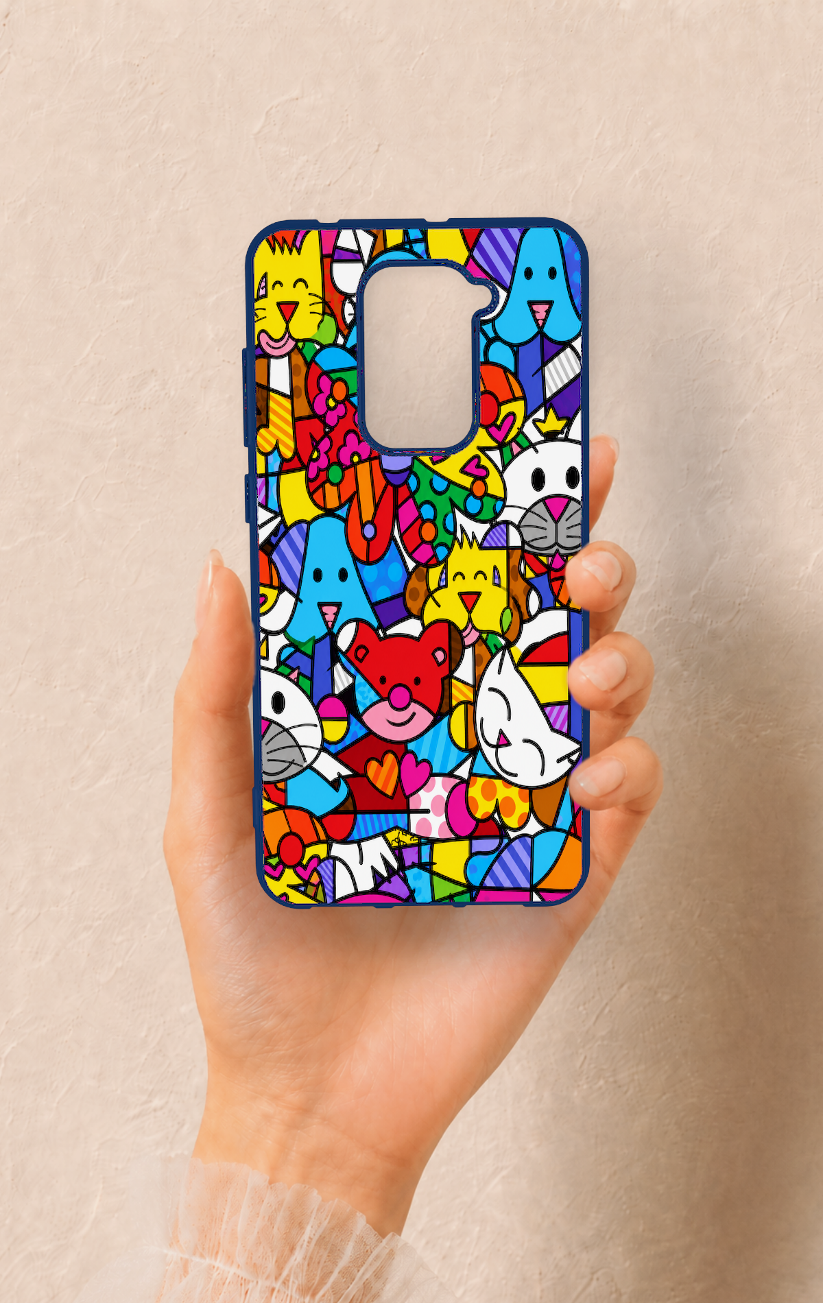 Redmi Note 9 Uyumlu Britto Garden Desenli Silikon Kılıf