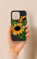 iPhone 13 Pro Uyumlu Ay Çiçeği Desenli Silikon Kılıf