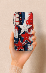 Samsung A16 Uyumlu Star Flag Desenli Silikon Kılıf