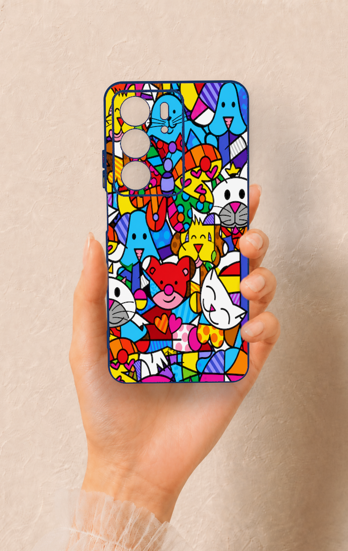 Realme C75 Uyumlu Britto Garden Desenli Silikon Kılıf