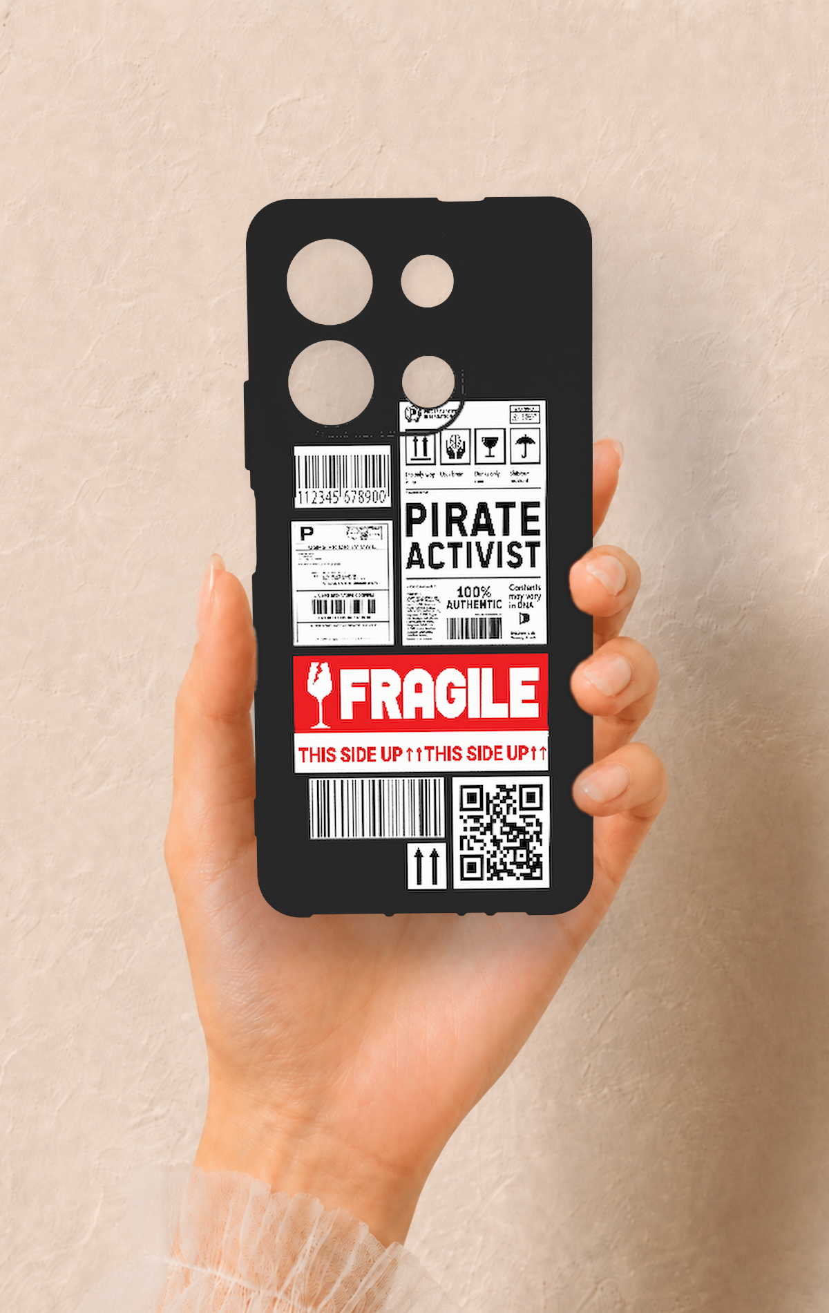 İnfinix Note 30 Uyumlu Fragile Desenli Silikon Kılıf