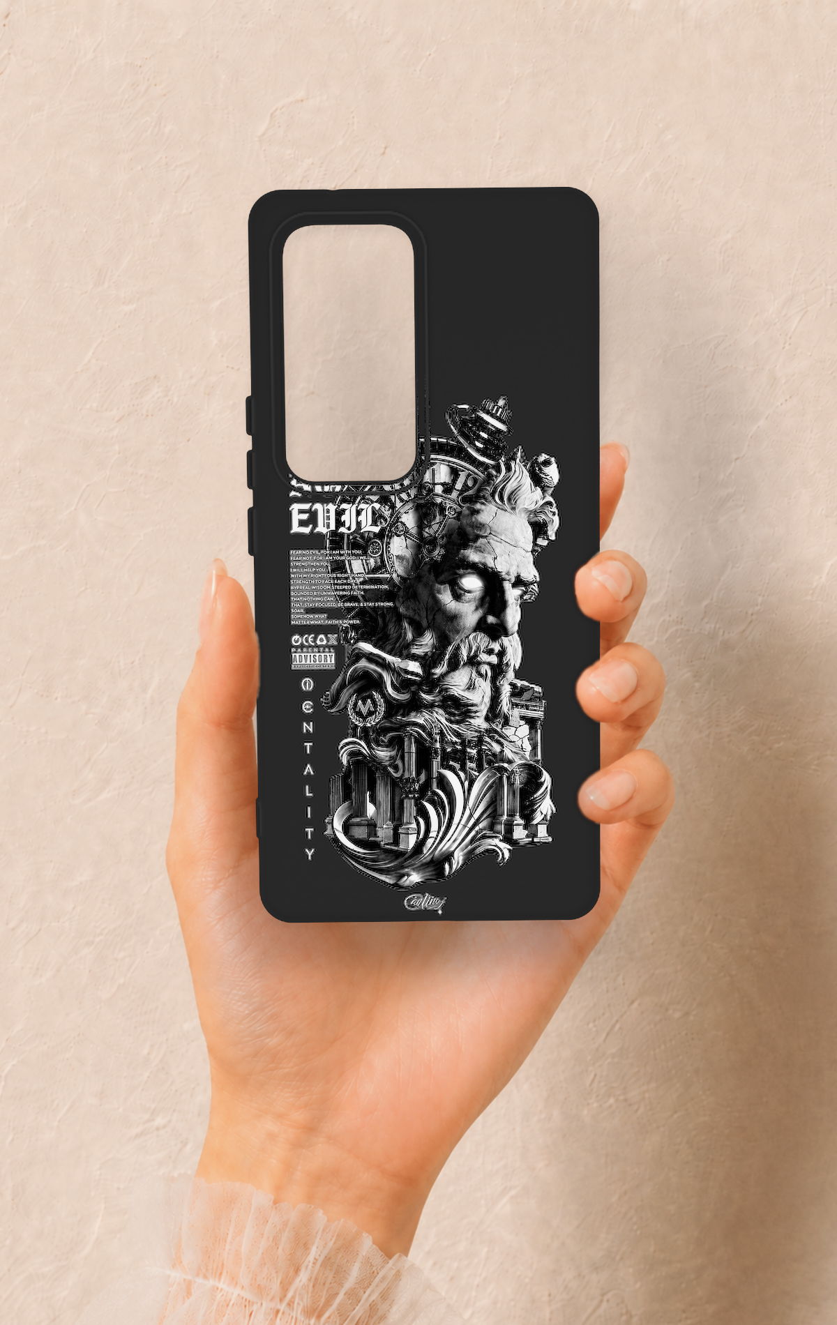 Vivo V30 Uyumlu Fear No Evil Desenli Silikon Kılıf