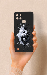 Realme C21Y Uyumlu İyi ve Kötü Desenli Silikon Kılıf