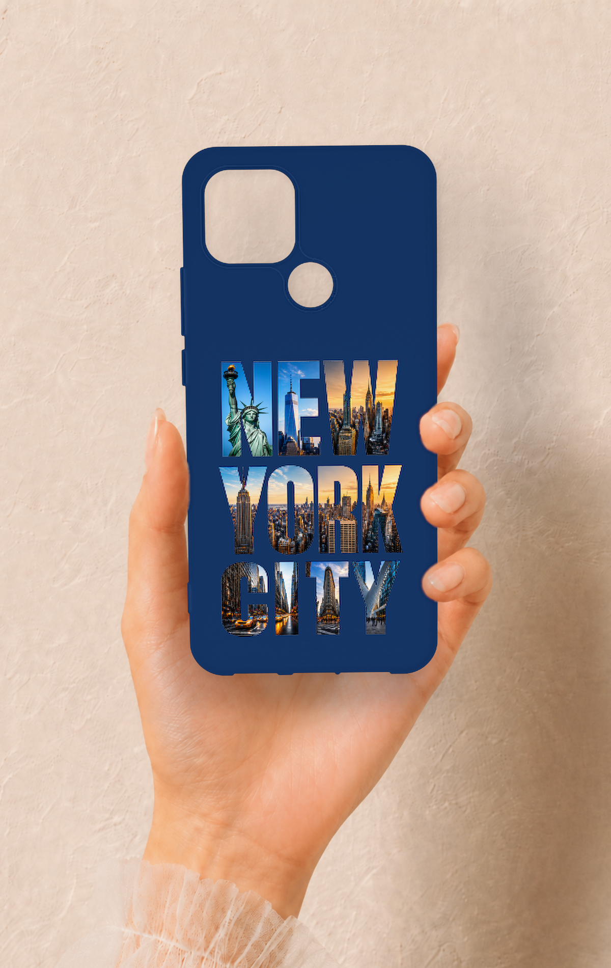 Oppo A15 Uyumlu New York City Desenli Silikon Kılıf