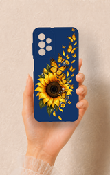 Samsung A23 Uyumlu Ayçiçeği Desenli Silikon Kılıf