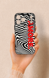 iPhone 17 Pro Max Uyumlu Zebra Amore Desenli Silikon Kılıf