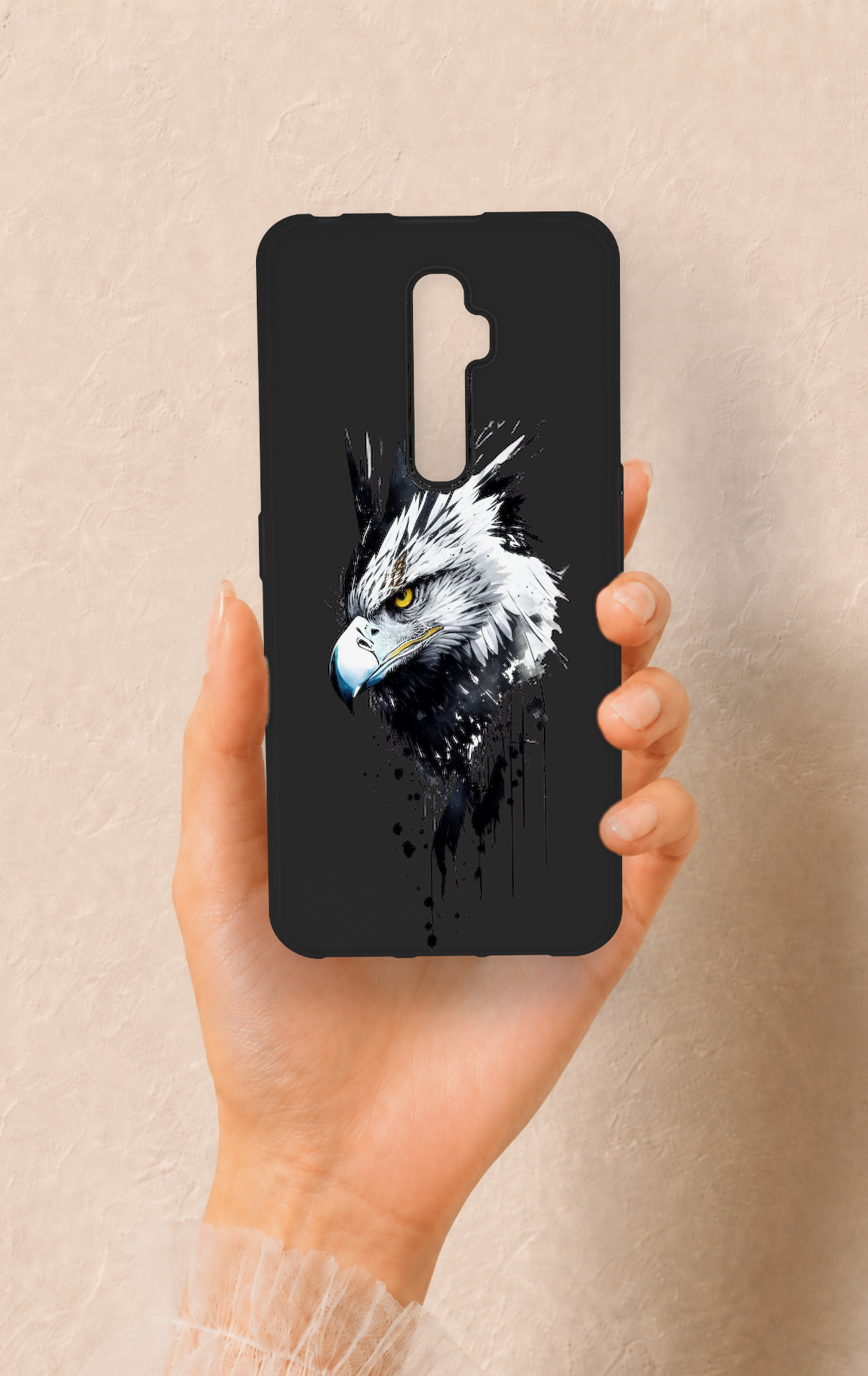 Oppo Reno 2Z Uyumlu Bald Eagle Desenli Silikon Kılıf