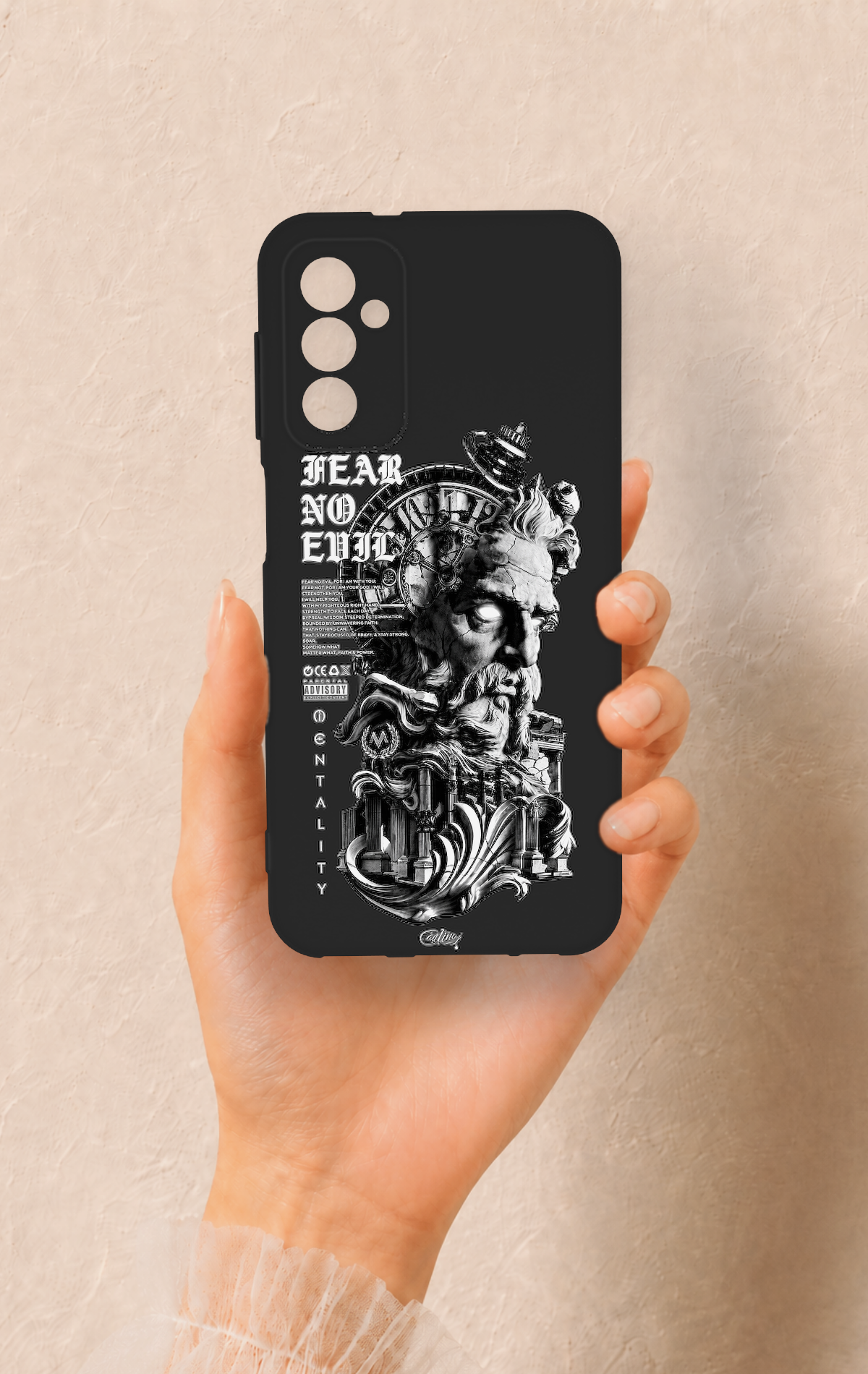 Samsung M13 Uyumlu Fear No Evil Desenli Silikon Kılıf