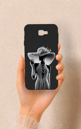 Samsung J7 Prime Uyumlu Lady Desenli Silikon Kılıf