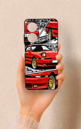 Oppo A60 Uyumlu Kırmızı Supra Desenli Silikon Kılıf