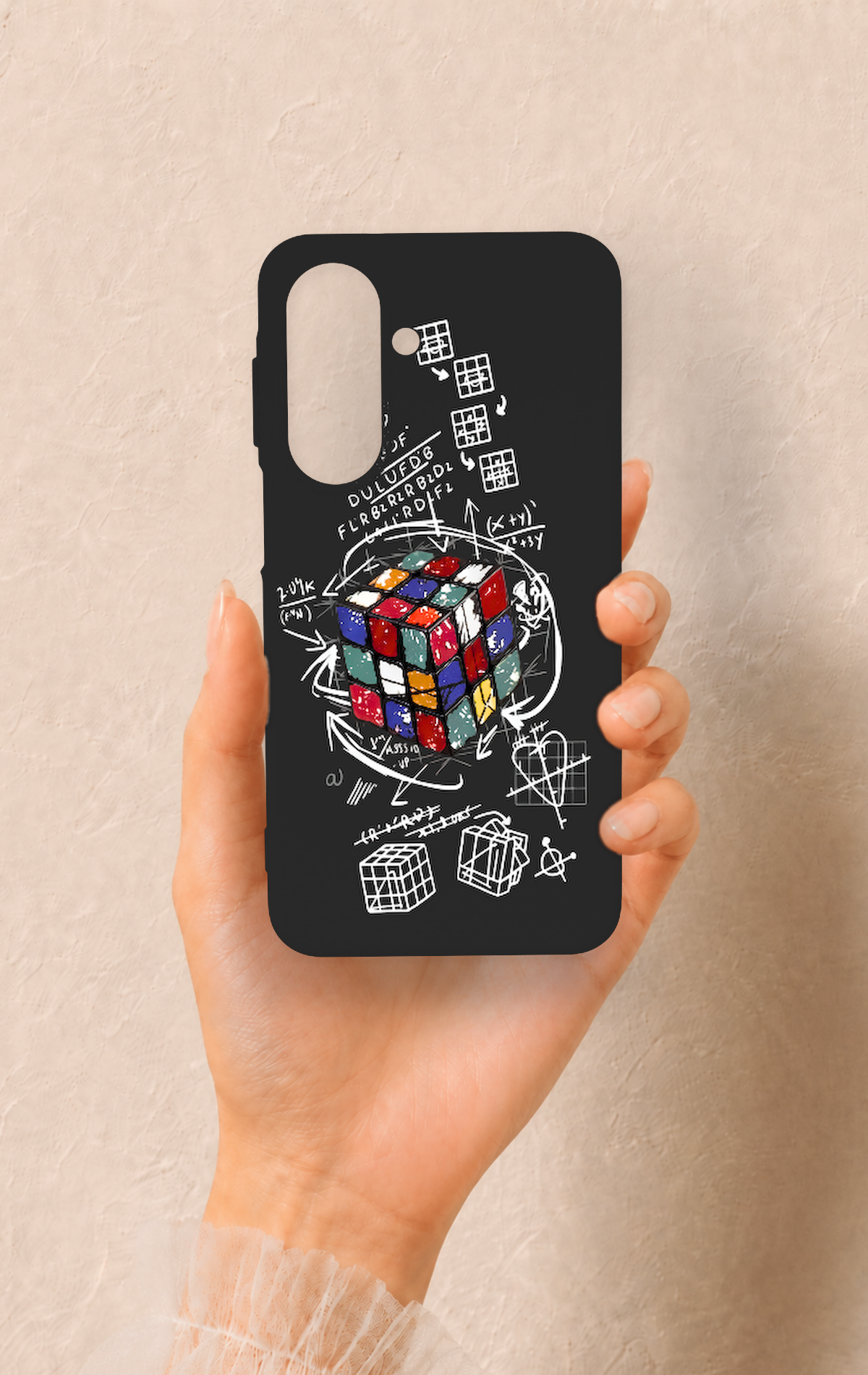 Samsung A27 Uyumlu Rubik Küb Desenli Silikon Kılıf