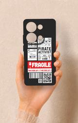 Redmi Note 13 Pro 4G Uyumlu Fragile Desenli Silikon Kılıf