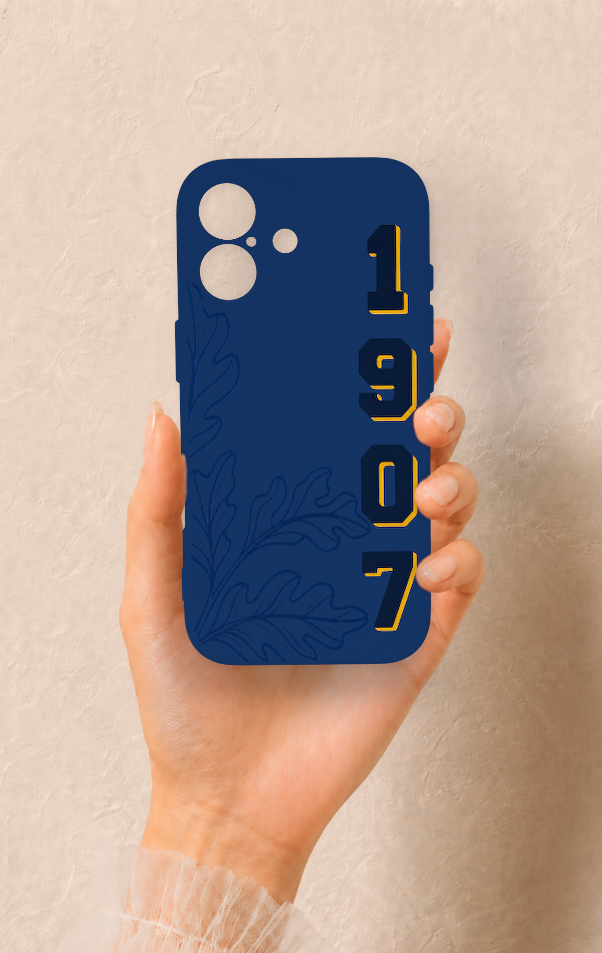 iPhone 17 Uyumlu 1907 Palamut Desenli Silikon Kılıf