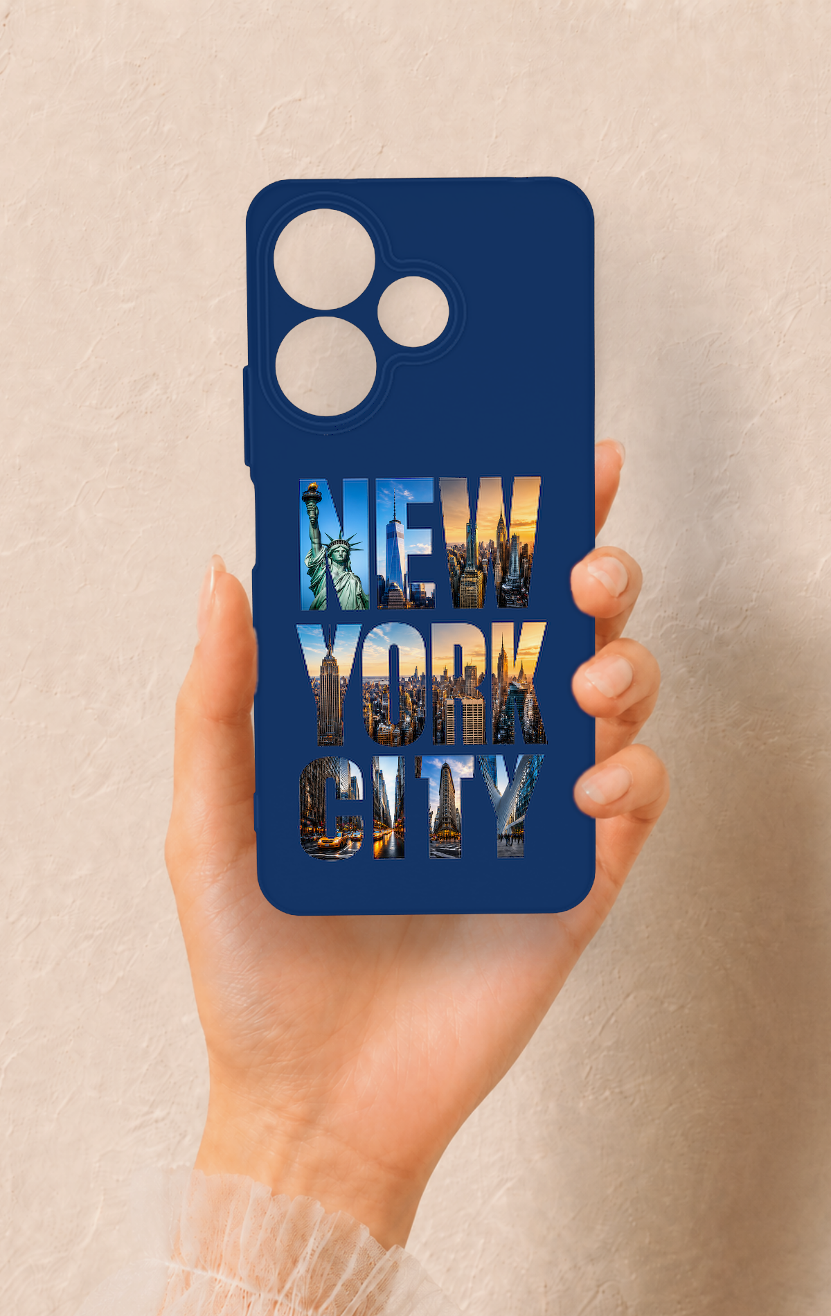 Redmi 13 4G Uyumlu New York City Desenli Silikon Kılıf