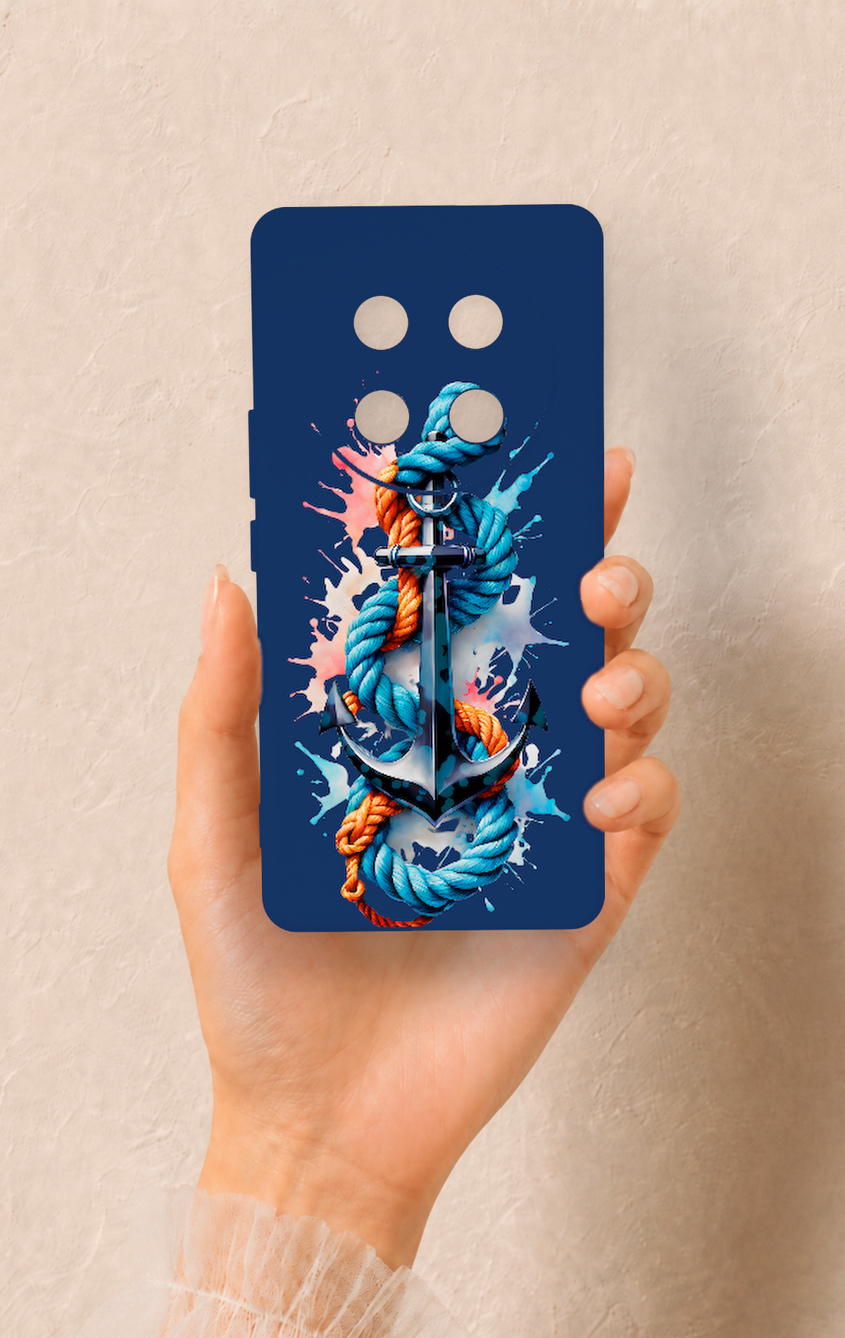 Honor Magic 7 Lite 5G Uyumlu Anchor Desenli Silikon Kılıf