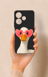 Redmi 13 4G Uyumlu Aşık Ördek Desenli Silikon Kılıf