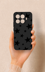 Mi 17T Pro 5G Uyumlu Siyah Star Desenli Silikon Kılıf
