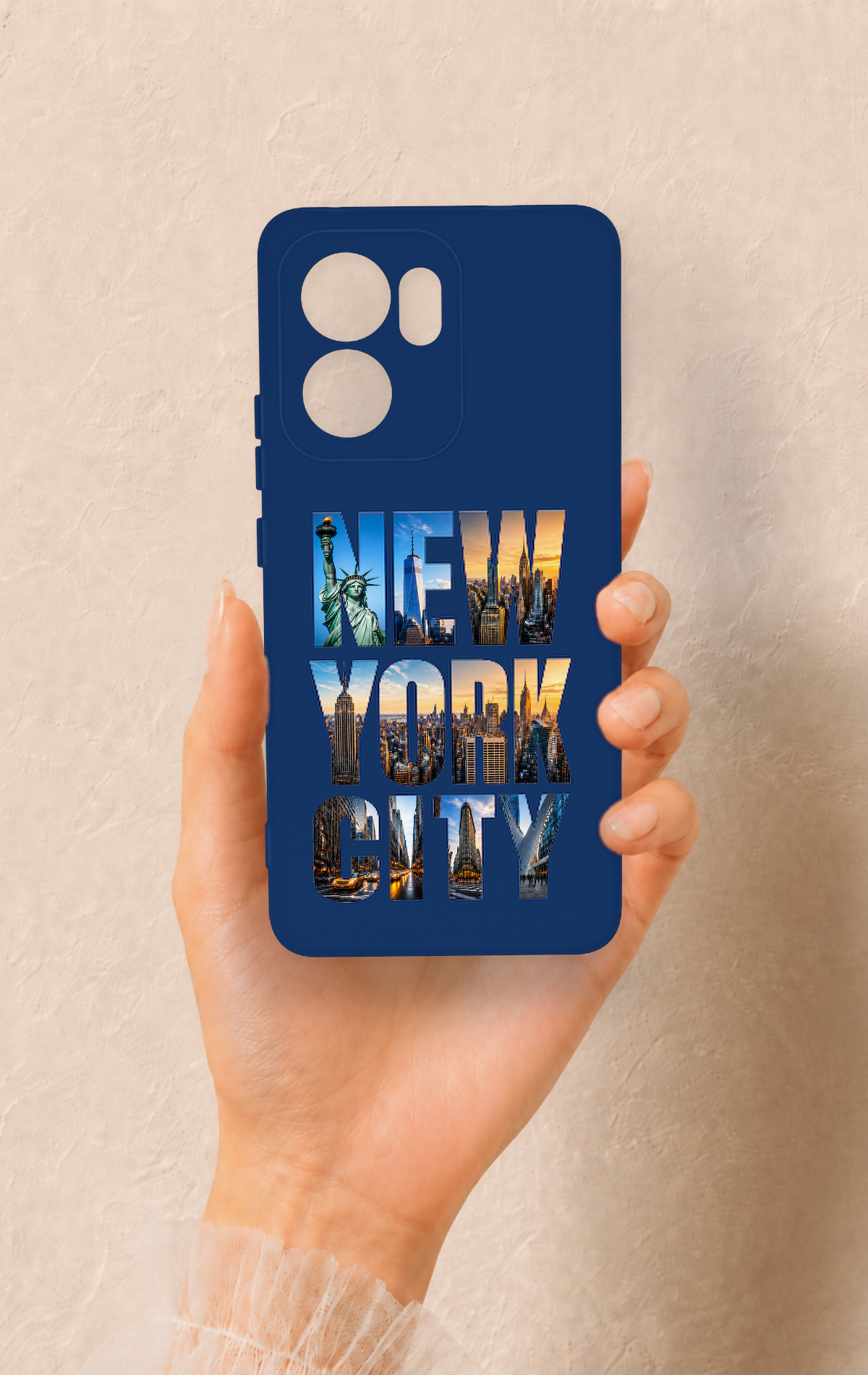 Oppo Reno 13F Uyumlu New York City Desenli Silikon Kılıf