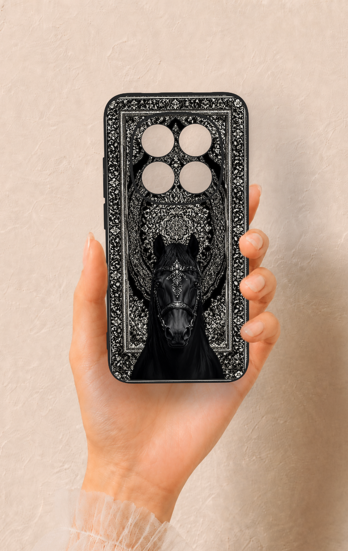 Redmi Note 15 Pro 5G Uyumlu Etnik At Figürü Desenli Silikon Kılıf