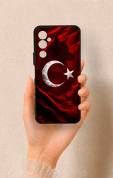 Tecno Pova Neo 2 Uyumlu Kurt Türk Bayrağı Desenli Silikon Kılıf
