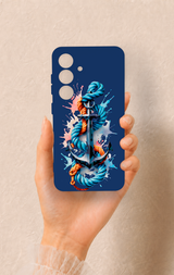 Samsung S25 Uyumlu Anchor Desenli Silikon Kılıf