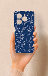 Tecno Spark 20 Pro Uyumlu İnce Yaprak Dalı Desenli Silikon Kılıf