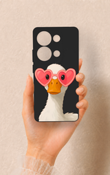 Redmi Note 13 Pro 4G Uyumlu Aşık Ördek Desenli Silikon Kılıf