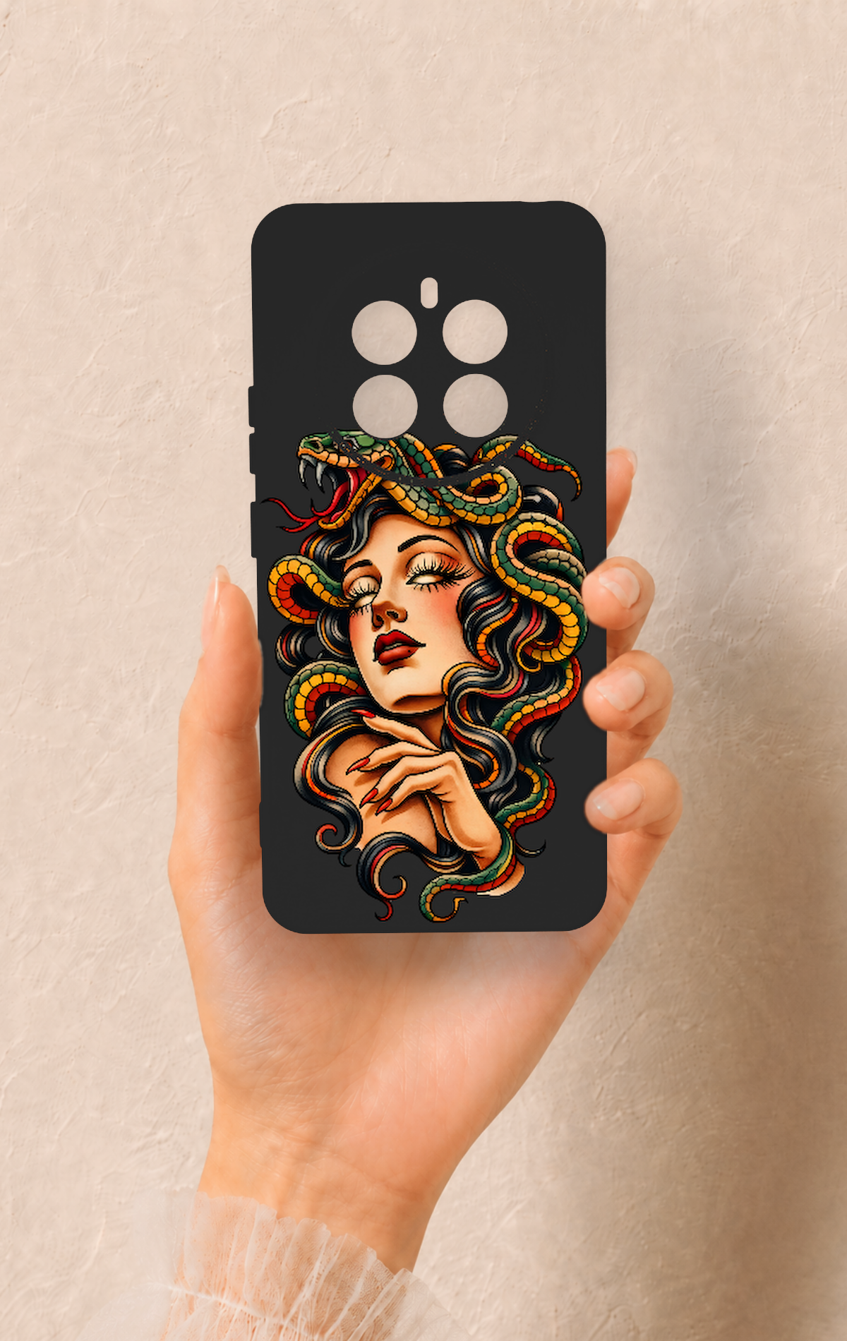 Realme 12 4G Uyumlu Medusa Desenli Silikon Kılıf