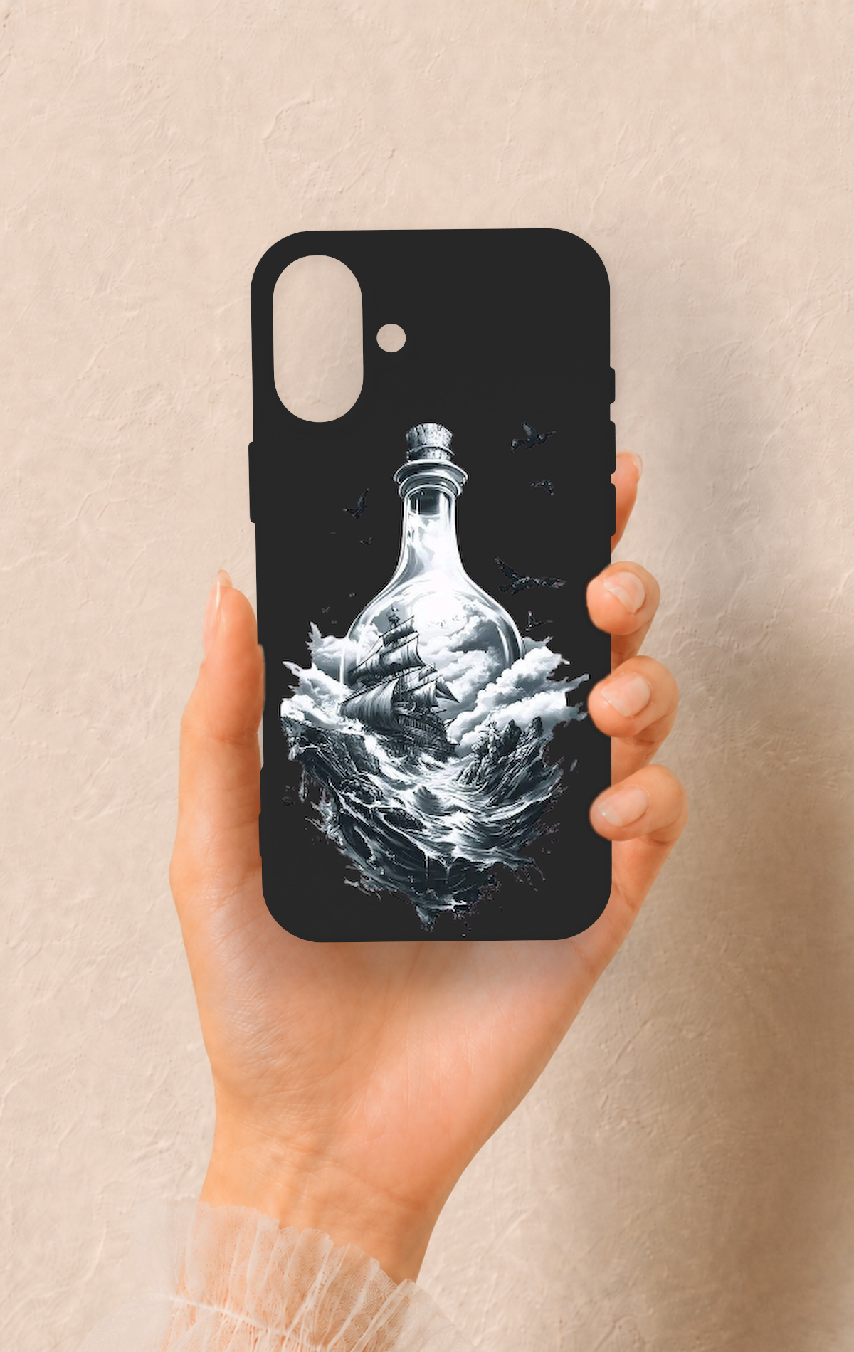 iPhone 16 Plus Uyumlu Secret Sea Desenli Silikon Kılıf