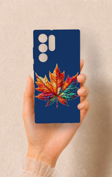 Samsung S22 Ultra Uyumlu Renkli Yaprak Desenli Silikon Kılıf