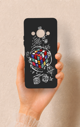 Redmi A3 Uyumlu Rubik Küb Desenli Silikon Kılıf