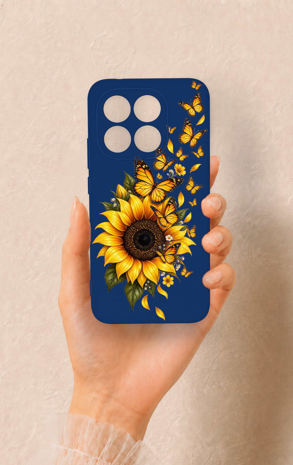 Mi 15T 5G Uyumlu Ayçiçeği Desenli Silikon Kılıf