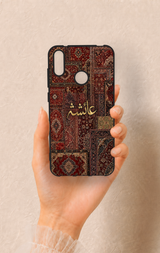 Huawei Y7 2019 Uyumlu Vintage Halı Desenli Silikon Kılıf