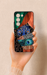 Vivo V30 Lite Uyumlu Amazon Kaplan Desenli Silikon Kılıf